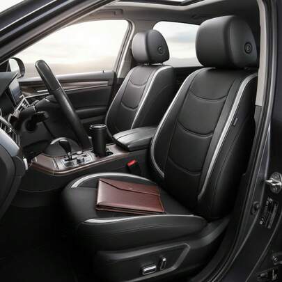 Funda completa para asientos de coche acolchada antideslizante resistente desgaste accesorios auto comodidad protección instalación fácil presentación moderna materiales premium