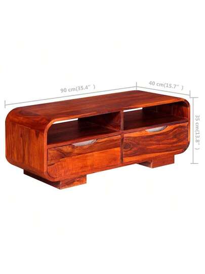 VidaXL Coffee Tafel 90x40x35 Cm Solid Acacia Wood view 2