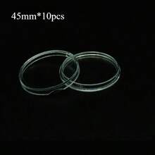 50pcs Commemorative Coin Protector Display Cases, Transparent Plastic Coin Holders, Coin Collection Storage Boxes