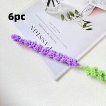 1 件/6 件/10 件手工钩针逼真薰衣草花束，保鲜薰衣草花家居装饰，插花，节日礼物 - 彩色 - 查看 21