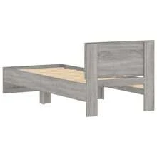 Bettgestell mit Kopfteil Grau Sonoma 75x190 cm Holzwerkstoff-XY184471