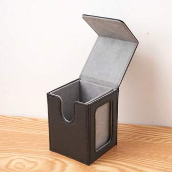 [Card Storage Box] Premium PU Multi-Color Stackable Card Storage Box With Leader Display Window For MTG, PTCG & TCG Board Games - 120 Cards Capacity