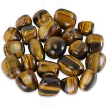 Tiger's Eye Tumbled Stone Tiger Eye Polished Stone Natural Crystal Pocket Stone Gravel Gemstone Pebbles For Vase Filler, Fish Tank Aquarium Gravel, Jewelry Making, Home Office Decoration, Wire Wrapping, Aroma Stone - 0.1lb/0.2lb/0.3lb