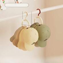 1pc 360° Rotating Multifunctional Hanger Rack, Durable Plastic Round Display Stand For Hanging Shirts, Hats And Bags, With Ergonomic Handle, Available In Dopamine, Encore Red, And Cream White Styles, For Clothing, Accessories And Home Organization - Multicolor - View 11