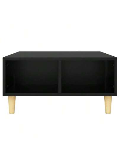 VidaXL Coffee Tafel 60x60x30 Cm, Processed Wood, Zwart view 4