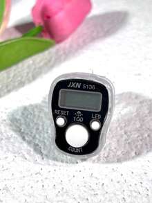 1个便捷电子计数器，带LED灯，透明边缘设计，带闪光灯，百位提醒，教育计数设备，圆形计数器，圣诞节、万圣节、感恩节、游戏礼物 - 彩色 - 查看 14