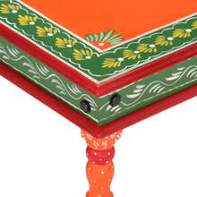 vidaXL Tavolino da caffè arancione dipinto a mano in legno massello di mango