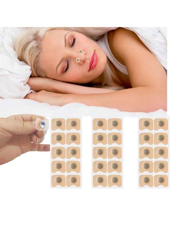 30/60/90/120/150Pcs Nose Breathing Magnetic Suction Iron Nasal Strips Increase Air Improve Sleep Quality Reduce Snoring