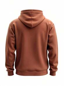 Women's Kangaroo Sweatshirt Cold Weather Hooded Winter Cute Sweatshirt Printed Cat Minimalist Basic - 鏽棕色 - 查看 2