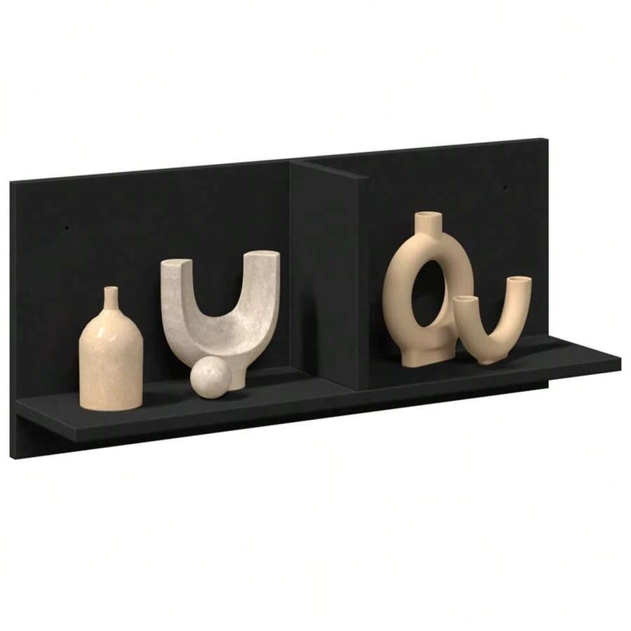 vidaXL Armadio da parete 70x16,5x30 cm in legno nero