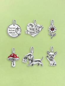 1件简约独特925纯银蘑菇吊坠，精致珠宝礼品，男女皆宜