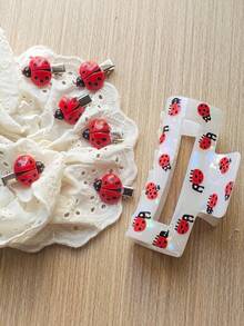 瓢虫发夹，红色发夹，动物造型发夹，适合女孩和女士，女孩发饰，昆虫发夹，返校季发饰，发饰