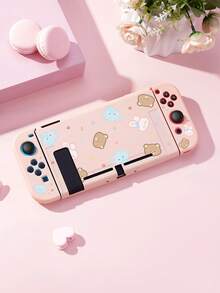 Compatible With Switch/Switch OLED/Switch Lite Cartoon Bear & Rabbit & Elephant Pattern Game Console Shell And Accessories, The Package Includes A Protective Case, Storage Bag, Base Shell, Game Console Dust Cover, Game Storage Card Box, Handle Protective Cover And Other Styles Of Accessories To Choose From, Christmas Gifts/Spring Romance/Valentine's Day Gifts/Back To School Gifts - Multicolor - View 20