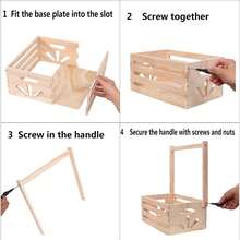 Wooden Baby Shower Crate Closet, Baby Storage Crate With Handle, Decorative Basket For Baby Shower Gifts, Welcome Gift Basket For Newborn Boys Girls, Pregnancy Gifts For New Parents(Includes 5 Wooden Hangers) - 咖啡棕 - 查看 5