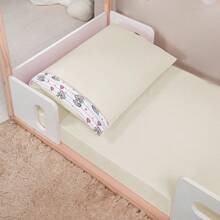 MONTESSORI Bed Sheet 2 Pieces Percale 400 Thread Count Stick Stitch Pillowcase - Straw Love Bear - View 3