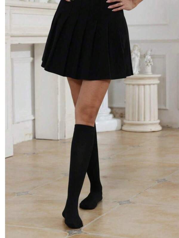 1 Pair Of Black, Beige, White, Blue And Grey Sports Running And Cycling Copper Compression Socks For Both Men And Women, Providing Circular Support For Running, Breastfeeding And Sports Care Calf Socks, Autumn And Winter