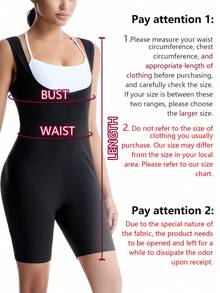 1pc Women's Solid Color Full Body Sauna Suit Vest Sports Jumpsuit High Waist Butt Lifting Sexy Fitness Tight Pants Slim Waist Training Vest Shorts Set, Butt Lifting Sauna Shaping Shorts, Women Weight Loss Slim Fit Sports Shorts Yoga Fitness Tight Pants Abdominal Control, Abdominal Fat Training Vest Sweater Set