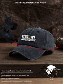 1pc Unisex Fishing & Outdoor Casual Fashion Washed Print Baseball Cap, Adjustable Size, Suitable For All Seasons Daily Wear - Washed Baseball Cap - View 6