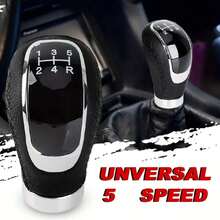 1 pieza Perilla de palanca de cambios manual universal de 5 velocidades, cabeza de palanca de cambios de cuero manual de 5 velocidades para modificación de automóviles - Unitalla - Ver 11