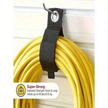 5pcs Heavy-Duty Nylon Tool Straps, Black, Foldable Multi-Purpose Storage Hanging Straps, With Industrial Strength Hooks, 50 Pound Capacity, Suitable For Wall Mounted Equipment Sorting In Garages, Garages, Garages, And Storage Spaces, Garage Tool Hangers - màu đen - Xem 8