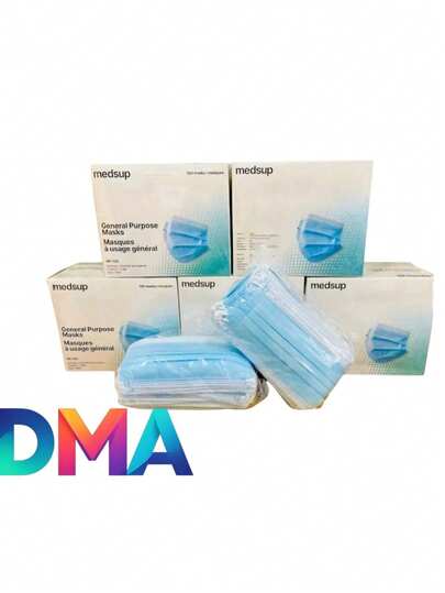 Cubrebocas Medsup Tricapa Termosellado 100 Piezas