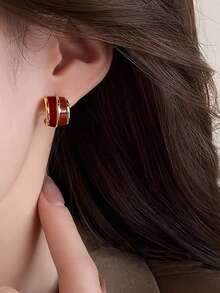 3 pares de pendientes elegantes y minimalistas de estilo vintage francés con diseño asimétrico de goteo de aceite y geometría sofisticada, adecuados para uso diario, ir al trabajo, casual, otoño/invierno