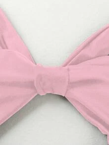 New Arrival Spring/Summer Sexy & Elegant Pink Solid Color Hollow-Out One-Piece Swimsuit, Suitable For Beach, Vacation, Party, Date - Light Pink - View 4