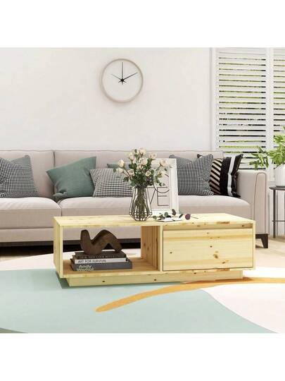 VidaXL Coffee Tafel 110x50x33.5 Cm Solid Pine Wood view 3