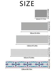 1pc Bohemian Style Tablecloth, Rhombus Asymmetrical Pattern, Linen-Like Material, Versatile For Daily Use, Parties, Home Decor, Indoor/Outdoor, Dining Table Center Decor