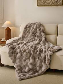 1 pătură de pluș vopsită față-verso, maro cafea, vopsită tie-dye, moale, caldă, din blană artificială de iepure, în stil luxos, pentru utilizare multifuncțională în sufragerie, dormitor și canapea, dimensiunea Queen, Twin, King, luxoasă, pufoasă, lungă, de pluș, aruncă lenjerie de pat, moale și confortabilă, canapele, pături pentru casă, lenjerie de pat pentru școală