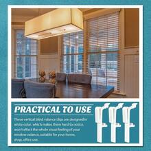 12 Piezas de Cenefa Verticales con Clip de plstico Blanco para Cubierta Antipolvo Que se Adapta a rieles de 1 1/2 Pulgadas y 1 9/16 Pulgadas en la Parte Superior - blanco - Ver 8