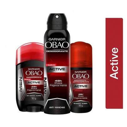 Obao Roll-On Desodorante Activo para Hombres - 65 gr, Protecció de 48 Horas