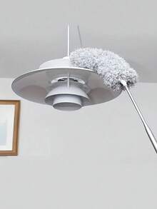 1 pieza Plumero de fibra ultrafina extensible con mango súper largo de 85 cm, reutilizable, lavable, flexible, mango retráctil, adecuado para uso doméstico y de oficina, portátil, cabezal de plumero flexible y mango largo para limpiar ventiladores de techo, techos altos, persianas, muebles y polvo de automóviles. - Multicolor - Ver 7