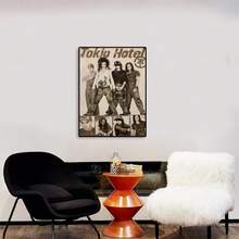 1 pieza Póster de lienzo de la banda de rock Tokio Hotel - Impresión artística sin marco para decoración moderna del hogar y oficina, perfecto para dormitorio y sala de estar, ideal para la decoración de la habitación