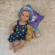 Bambola neonato in silicone platino di dimensioni reali, bambola reborn in miniatura da 6 pollici, bambola in miniatura in silicone per bambini maschi e femmine, anatomicamente accurata, bambola realistica come regalo per bambini - Multicolore - Visualizzare 15