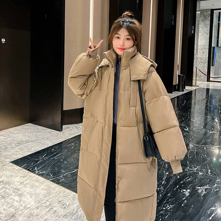 Women Outdoor Winter Coats - Khaki - View 1
