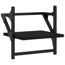 vidaXL 2 Stück Wandregale Mit Stangen, Schwarz, 30x25x30 Cm - Black - View 4