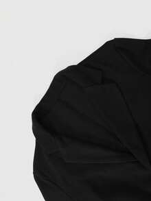 Men's Long Sleeve Niche Premium Coat, Minimalist Casual Style, Fashion, Loose Comfortable Fit, Classic Business Look, Suitable For Spring, Autumn And Winter Outings, Commuting And Daily Wear - Black - View 3
