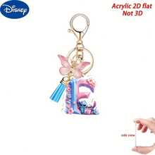 1 pieza [Encanto decorativo] 2D plano, 26 letras y diseño único de dos colores Llavero acrílico con lazo, encanto festivo, perfecto para árbol, ventana y decoraciones de fiesta, decoraciones de árbol de Navidad, colgante de aleación de zinc, adecuado para bolsos, accesorios de llaves de coche y regalos, regalos de San Valentín y Navidad y accesorios de cumpleaños, encantos de bolso Accesorios de coche Ideas de regalo para maestros, amigos, hermanas