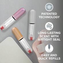 CZ Travalo Pod Pure Perfume Atomizer Duo W/Pouch LeakProof And TSA Approved For Air Travel Reusable Airtight EasyFill Mini Pump Sprayer Clear Body Lid Colors Silver Perfect Pink 2 Pack 6108 - BạcHoàn HảoHồng - Xem 3