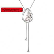 新款长流苏香薰项链水滴形香水精油扩散器项链流苏吊坠项链毛衣链香氛香薰珠宝女式小盒流苏项链 - #WaterDrop - 查看 11