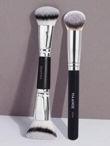 MAANGE 1pc/2pcs/7pcs Professional Concealer Brush With Mini Tilt Brush Head,Nose Contour Brush For Concealing,For Powder Liquid And Cream,With Paper Case,For Daily Makeup On Face