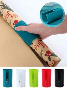 Wrapping Paper Cutter, Sliding Wrapping Paper Cutter For Party Gift Packaging Holiday Paper Cutting Gift Wrap Paper Roll, Kraft Paper Cutter Tool Tube, And Easy Cutting Paper,Crafts Gift Wrapping Tool, Valentine's Day Birthday Christmas New Year Party Gift Wrapping Paper Cutter - Multicolor - View 1