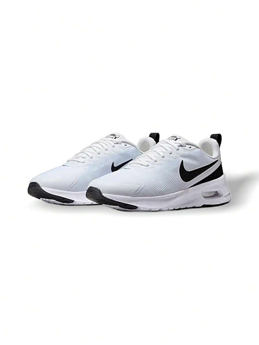 Nike AIR MAX NUAXIS 男士休闲运动鞋，时尚百搭 - 白色/黑色 - 查看 1