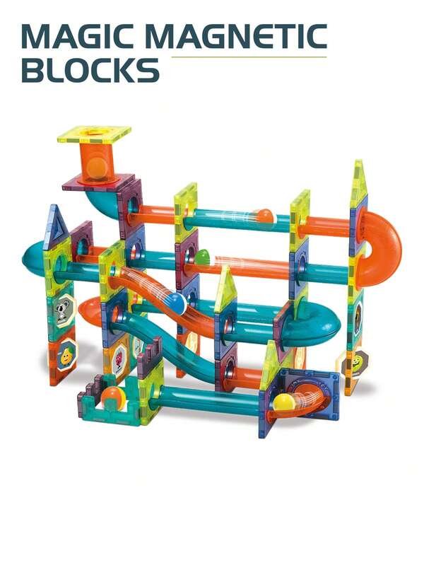 Magnetic Tiles Kids Toys STEM Magnet Toys For Toddler 3+ Year Old Boys And Girls Magnetic Blocks Building Toys Preschool Learning Sensory Montessori Toys Trains Spatial Thinking & Hands-On Ability