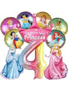 منتج جديد موصى به وذو مبيعات ساخنة - خلفية جدارية من البالونات لحفلة عيد ميلاد أميرة - لوازم حفلة ذات موضوع أميرة، لوازم احتفال وحفلة، بالونات زخرفية