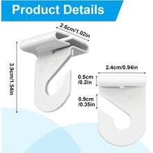 34 Pcs Ceiling Hooks, Durable Heavy Duty Aluminum Alloy Ceiling Hangers White Drop Suspended Ceiling Tile Hook Ceiling Clips Hanging Plants Decorations At Home Classroom Grid Office