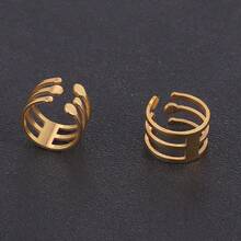 1pc Stainless Steel Non-Fading Geometric Star, Moon Hollow Crown Pendant Ring, Simple Natural Style Jewelry Suitable For Women Daily Wear, Gift For Friends And Sisters