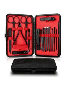 Professional Manicure Pedicure Set, Complete Nail Care Kit With Stainless Steel Nail Clippers, Cuticle Tools And Toenail Nipper, Portable Nail Grooming Kit For Hand Foot Care, Travel Essential, Home Salon Use, Ideal For Women, Men, Nail Technicians, Travelers, Perfect Gift For Christmas, Valentine's Day, Mother's Day