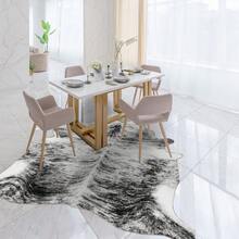 lochas Imitation Cowhide Carpet Cow Print Carpet Suitable For Living Room, Bedroom,Room, Animal Print Carpet For Dining Room Western Home Décor,Grayish Black,Gift Giving, Home Décor,Room Decor Bedroom,Christmas Decorations. - 灰黑色 - 查看 2